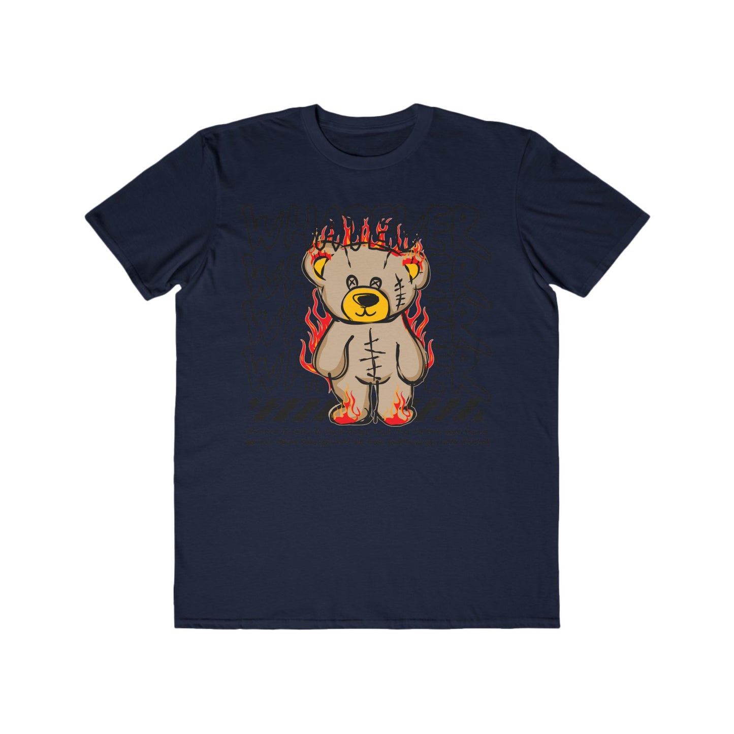 Urban Wear For Men with Playful Bear Design, Casual Summer Shirt, Streetwear Gift, Birthday Gift, Cartoon Fashion Tee Navy