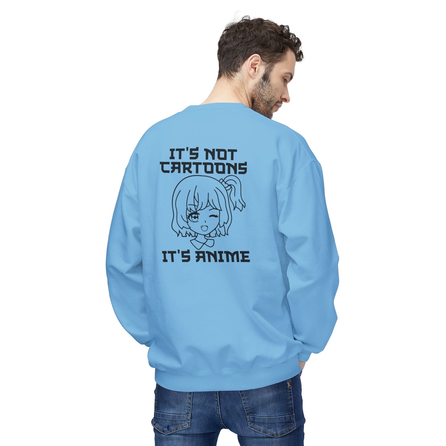 Anime Sweatshirt - It's Not Cartoons, Gift for Anime Fans, Casual Wear, Cozy Hoodie Alternative, Perfect for Conventions