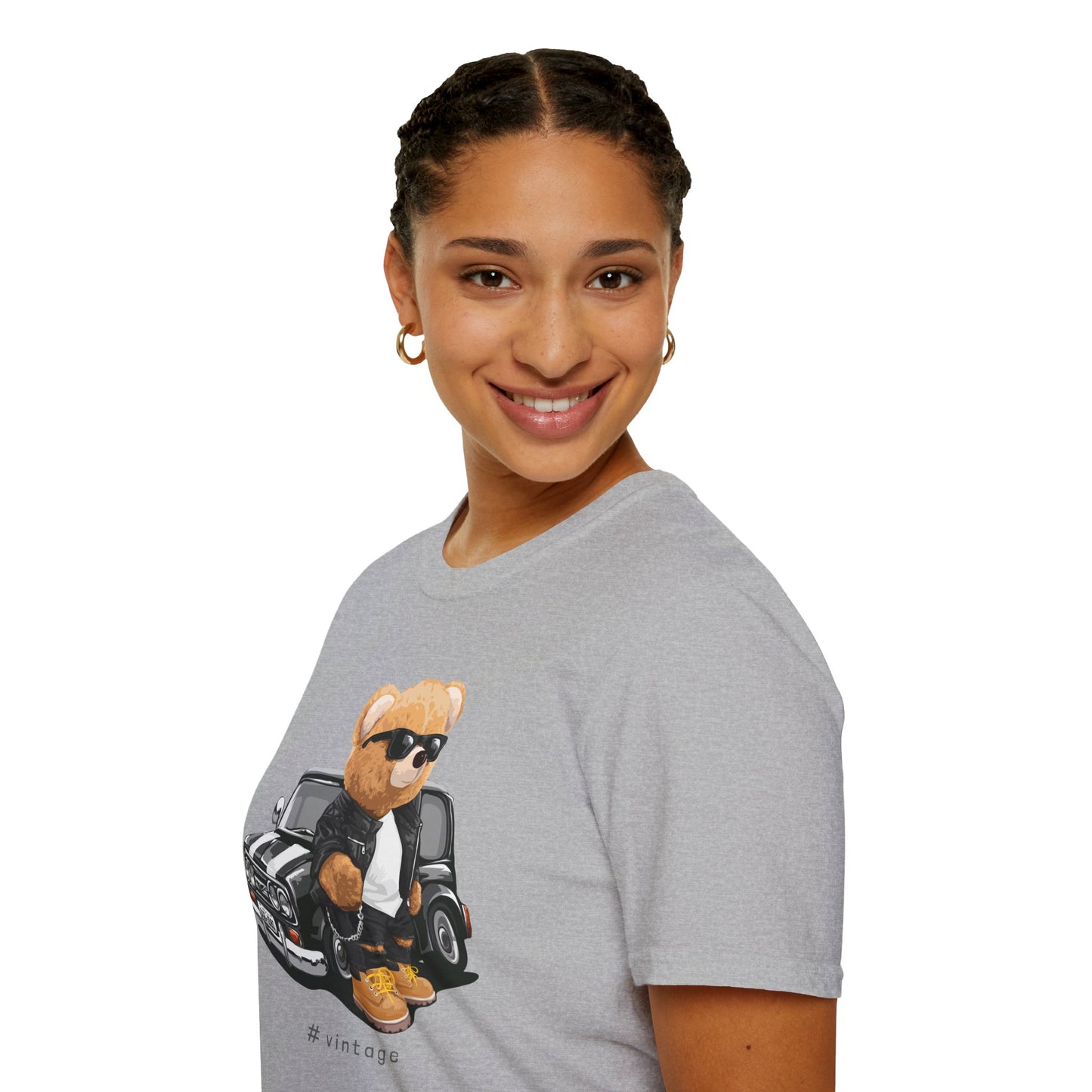 Vintage Bear Graphic T-Shirt, Cute Unisex Tee, Trendy Streetwear, Perfect Gift for Bear Lovers, Casual Outfit, Summer Wardrobe