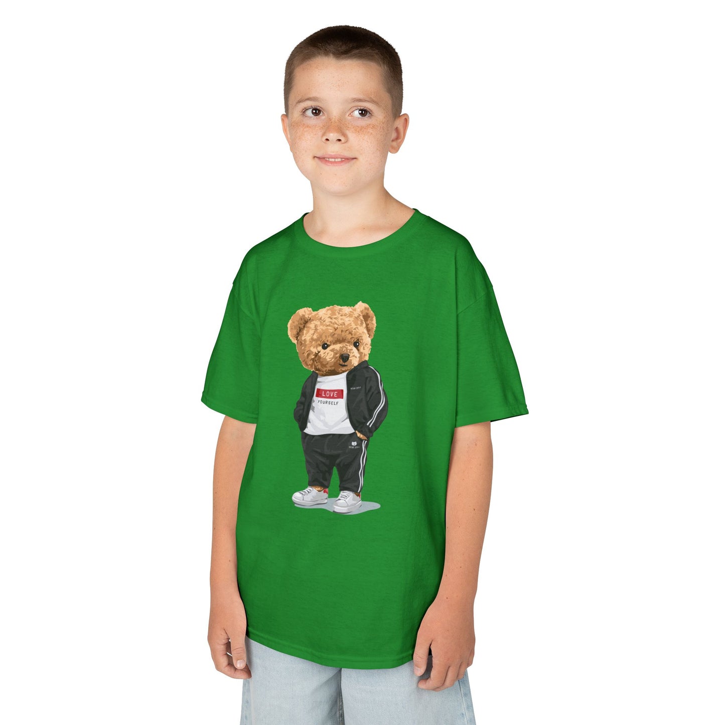 Youth Streetwear Graphic Tee - Fun Bear Design, Cool Kids T-Shirt, Summer Wear, Birthday Gift, Casual Outfit
