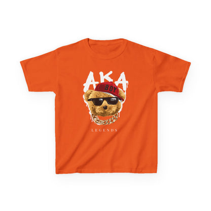 Fun Trendy Kids Tee, Cool Kid Shirt, Bear Graphic Tee, Gift for Boys, Casual Everyday Wear Orange