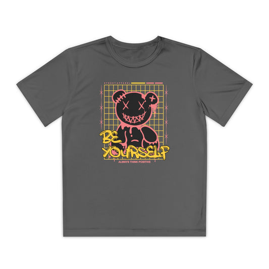 Youth Graphic Tee, Be Yourself Style, Trendy Apparel for Kids, Comfortable Casual Wear, Valentine's Day Gift, Unique Birthday Present Iron Grey