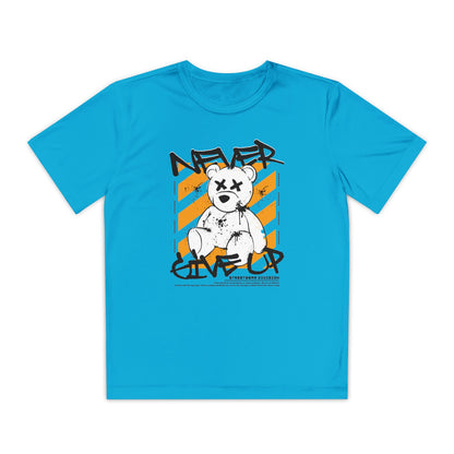 Youth Motivational Tee, Never Give Up T-Shirt, Trendy Kids Apparel, Gift for Teens, Sporty Youth Wear, Inspirational Youth Shirt