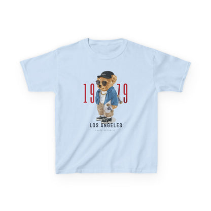 Vintage Kids Tee with Cool Bear Design, Fun Graphic T-Shirt, Cute Bear Apparel, Los Angeles 1979 Tee, Casual Everyday Wear