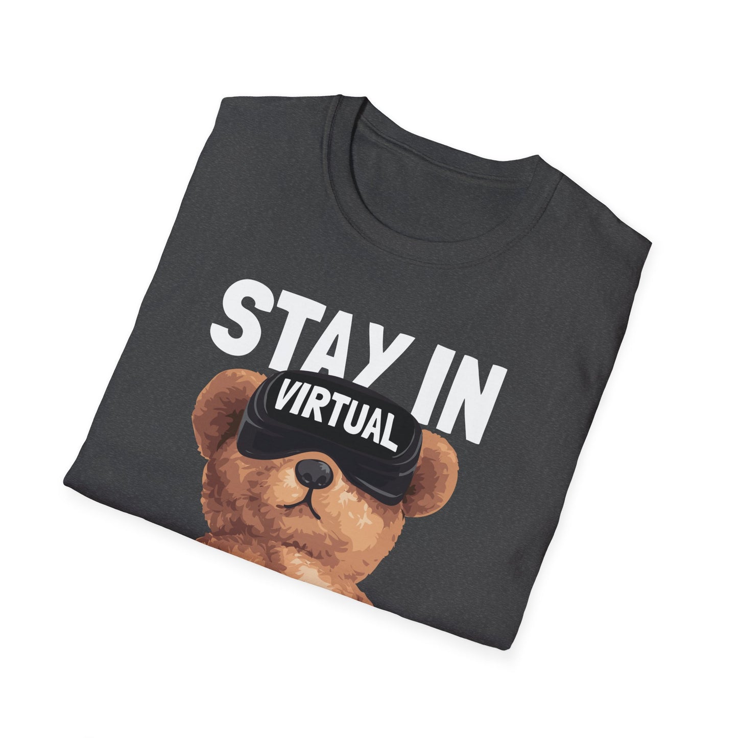 Virtual Reality Bear T-Shirt, Cute Graphic Tee, Funny Gift for Gamers, Trendy Apparel, Birthday Gift, Casual Wear