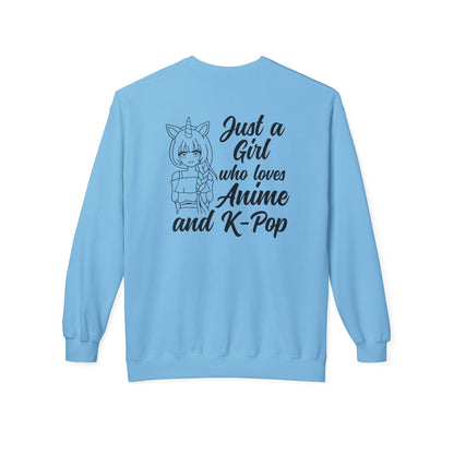 Anime & K-Pop Crewneck Sweatshirt, Cozy Gift for Fans, Cute Fashion for Anime Lovers, Perfect for Casual Outfits, Birthday & Holiday Gift