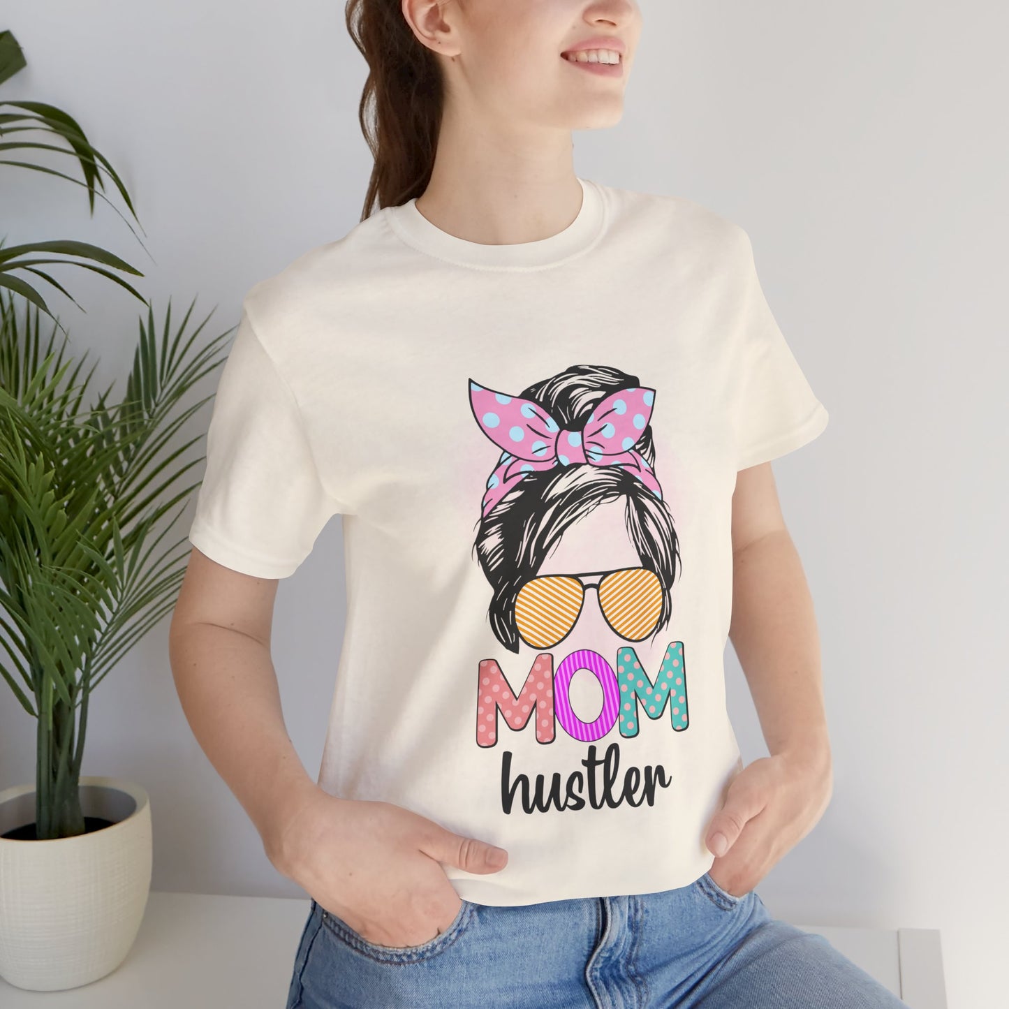 Mom Hustler Graphic Tee, Trendy Shirt for Moms, Mother's Day Gift, Motivational Tee, Casual Wear