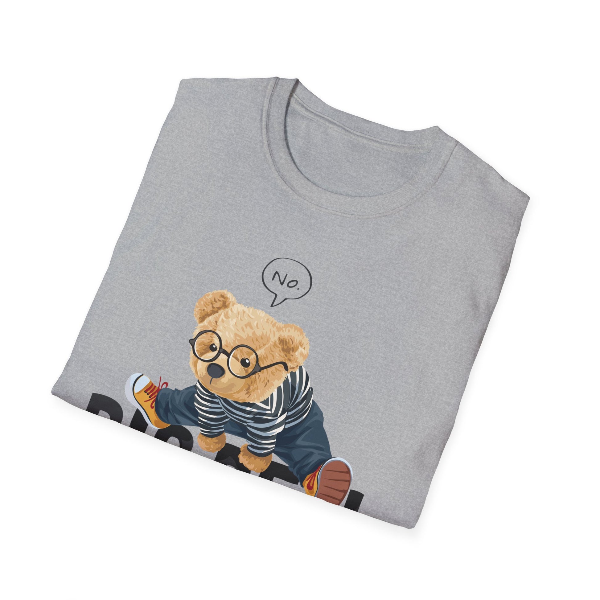 Playful Bear Graphic Tee - Unisex Softstyle T-Shirt, Casual Wear, Cute Gift, Birthday Shirt, Fun Statement Tee