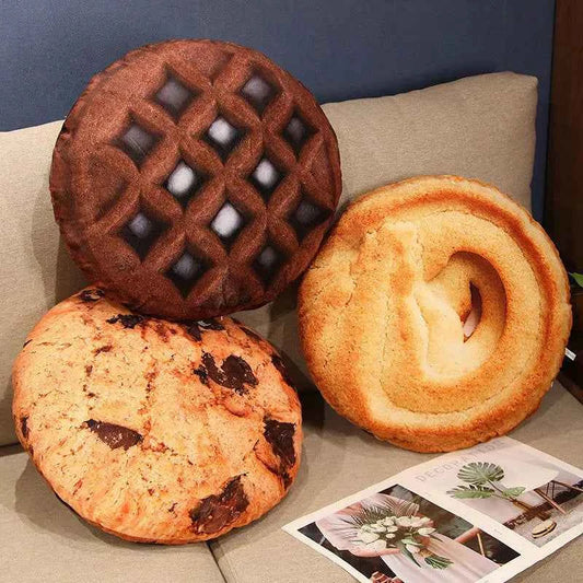 45cm cookie plush pillow cute biscuit cushion soft sofa bed decor