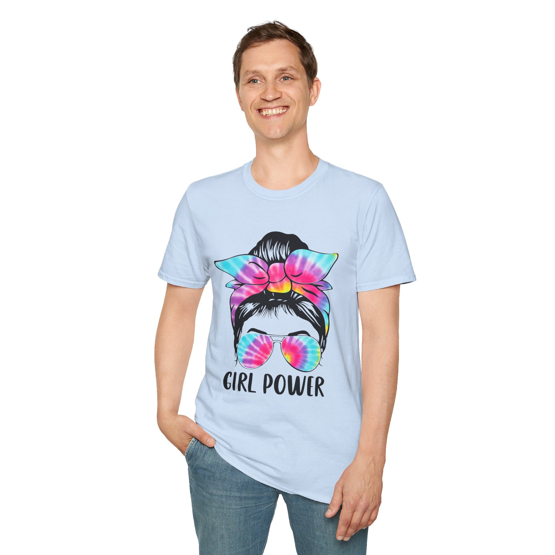 Colorful Girl Power T-Shirt, Feminist Tee, Summer Casual Wear, Gift for Her, Empowerment Shirt, Festival Apparel