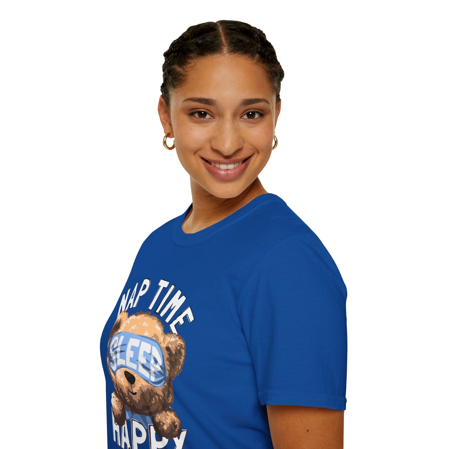 Nap Time Happy Bear Unisex T-Shirt, Sleep Shirt, Cute Graphic Tee, Cozy Relaxed Wear, Gift for Nappers, Funny Pajama T-Shirt