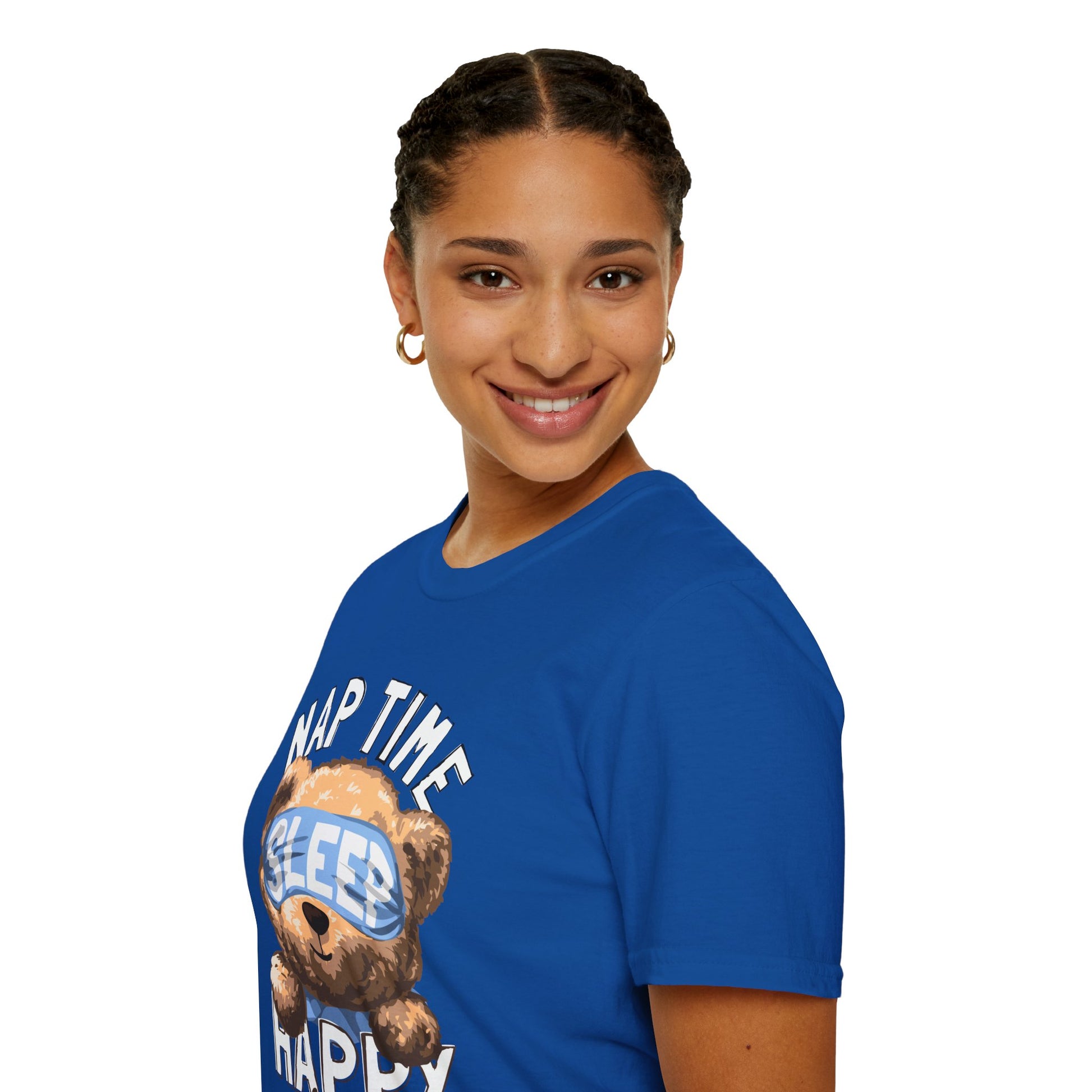 Nap Time Happy Bear Unisex T-Shirt, Sleep Shirt, Cute Graphic Tee, Cozy Relaxed Wear, Gift for Nappers, Funny Pajama T-Shirt