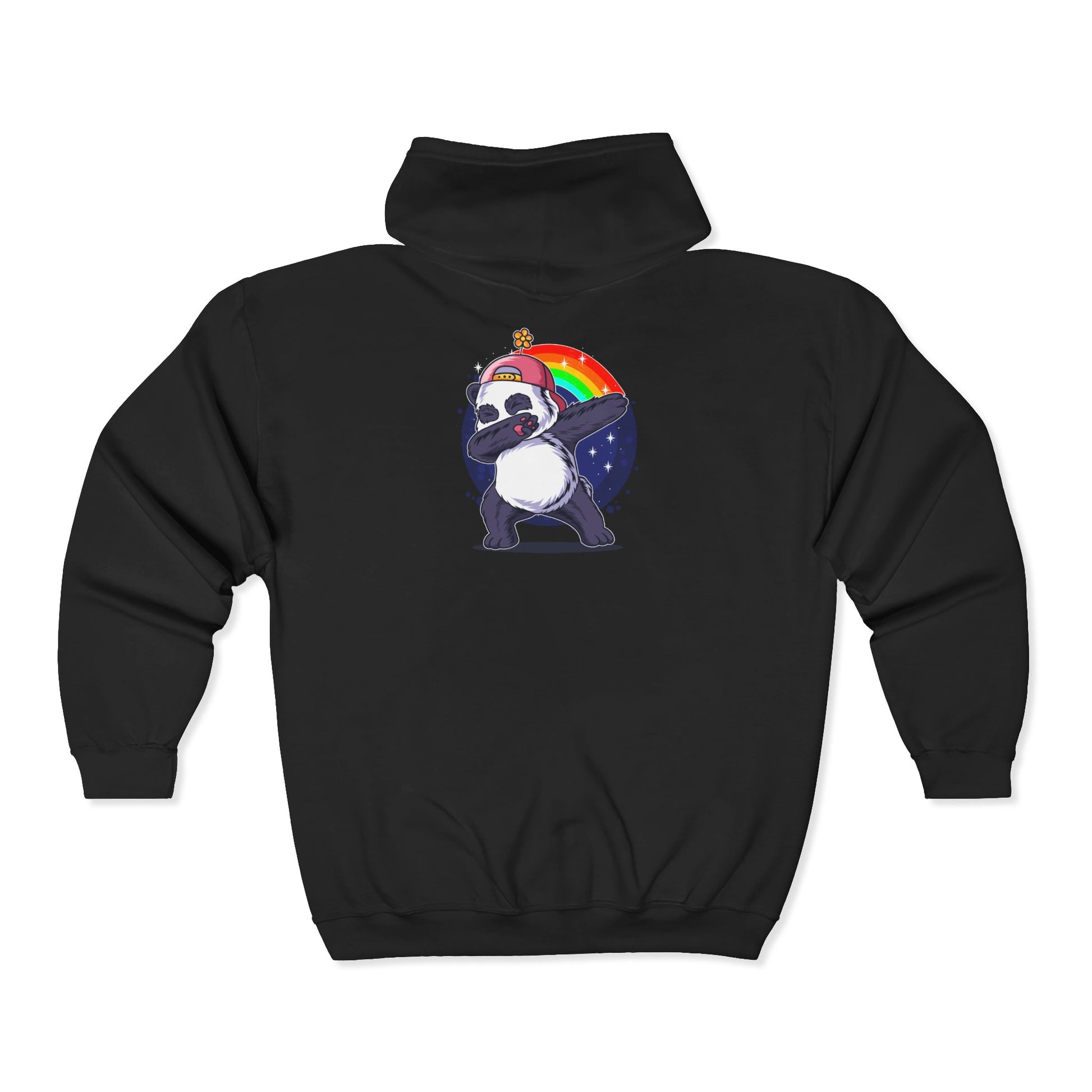Panda Dabbing Rainbow Zip Hoodie