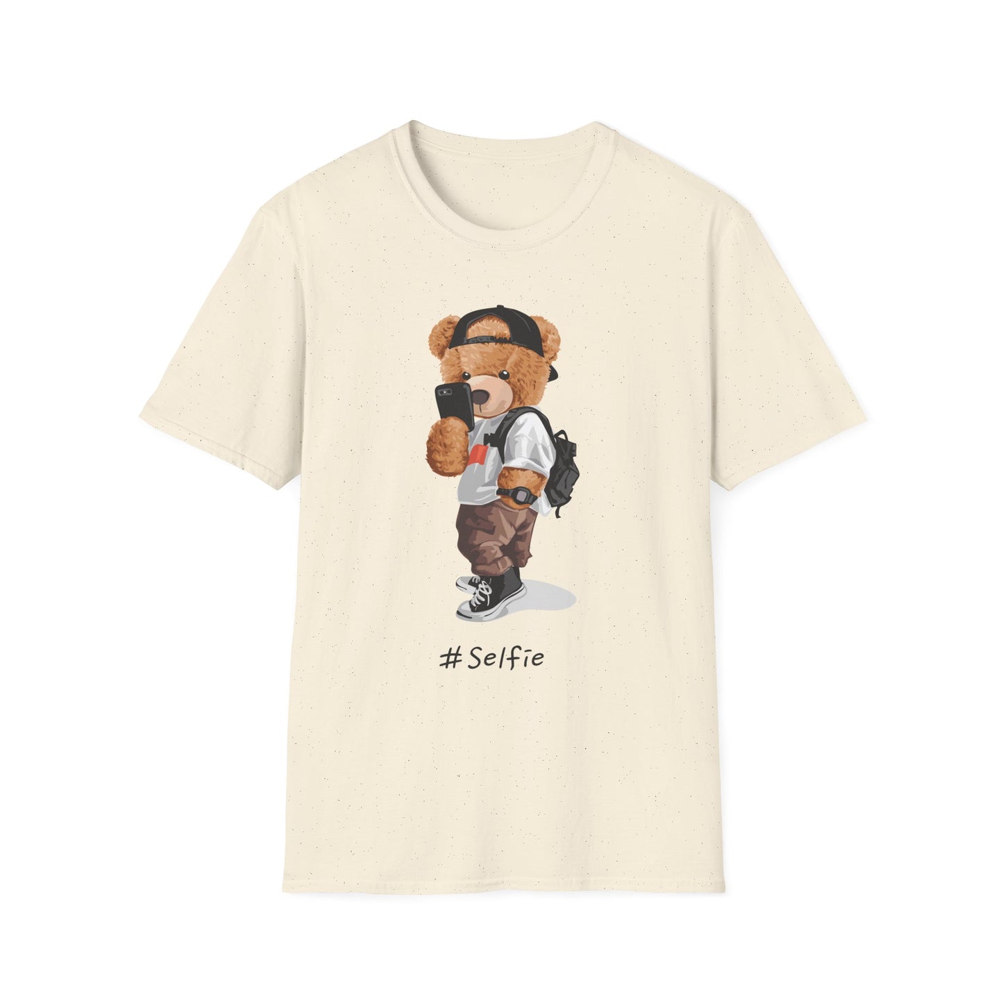 Selfie Bear Unisex T-Shirt | Cute Graphic Tee for Animal Lovers, Perfect Gift for Birthdays, Music Festivals, Casual Wear, or Everyday Style