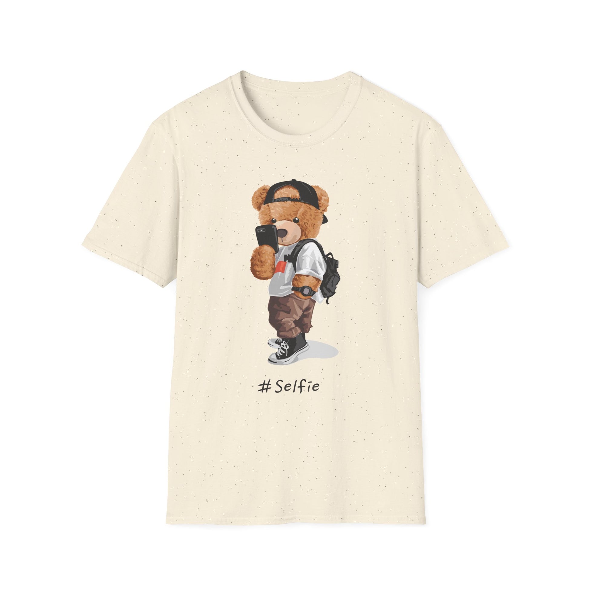 Selfie Bear Unisex T-Shirt | Cute Graphic Tee for Animal Lovers, Perfect Gift for Birthdays, Music Festivals, Casual Wear, or Everyday Style