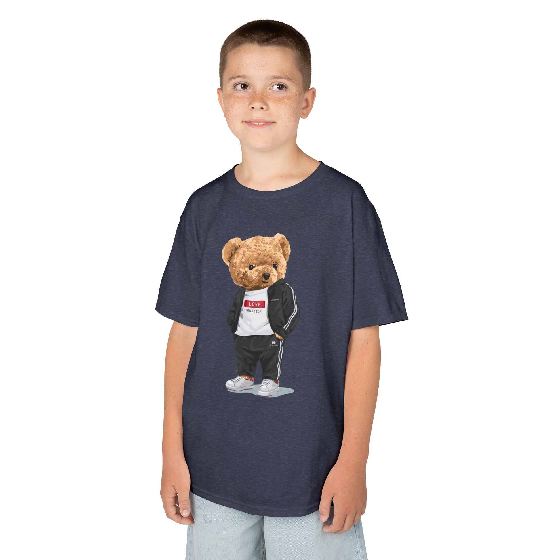 Youth Streetwear Graphic Tee - Fun Bear Design, Cool Kids T-Shirt, Summer Wear, Birthday Gift, Casual Outfit