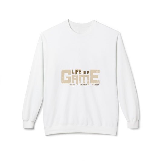 Game Life Unisex Sweatshirt, Soft Sweatshirt, Gamer Gift, Casual Wear, Birthday Gift, Inspirational Apparel White