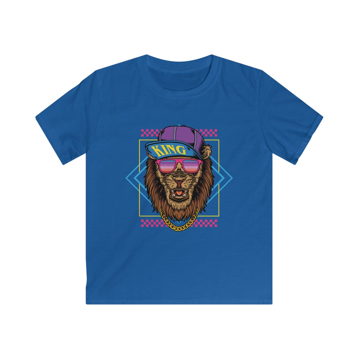 Cool Kids Lion Tee, Kids Graphic T-Shirt, Fun Summer Shirt, Birthday Gift for Boys, Trendy Kids Apparel Royal