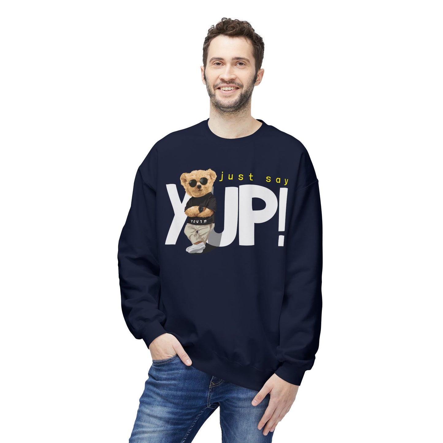 Cute Animal Graphic Fleece Sweatshirt, Cozy Crewneck for Animal Lovers, Perfect Gift for Birthdays, Holidays, Casual Wear
