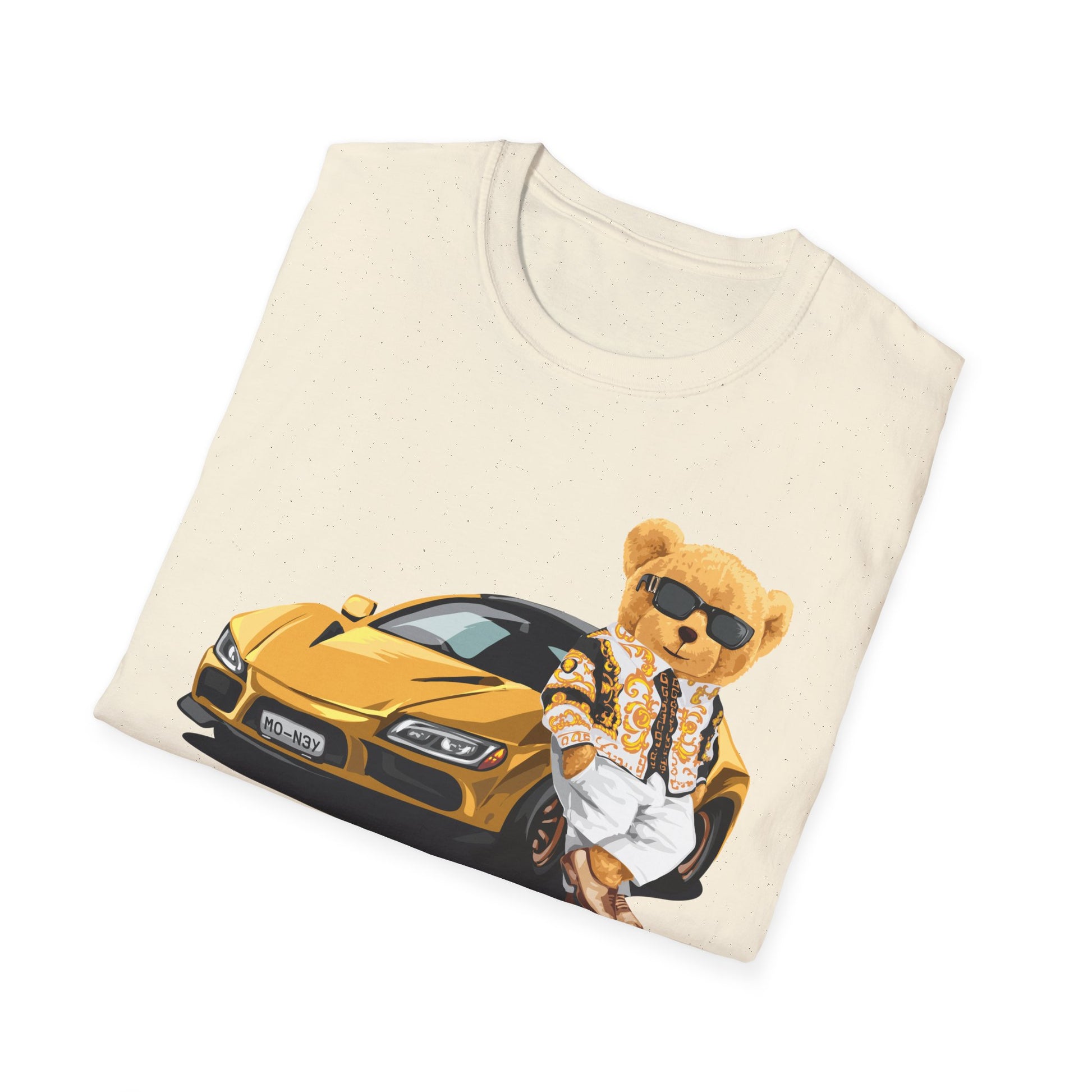 Luxury Lifestyle Bear T-Shirt, Vintage Car Tee, Unisex Graphic Shirt, Cool Fashion Apparel, Gift for Car Enthusiasts