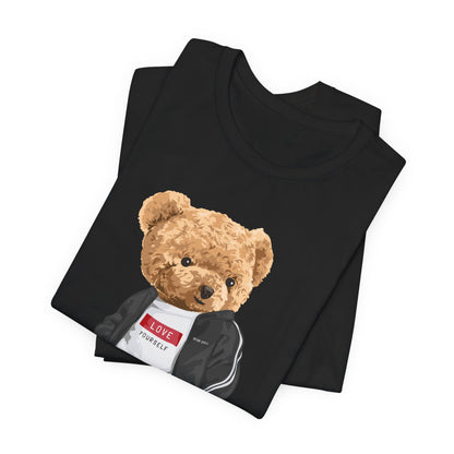 Streetwear Bear Graphic Tee, Casual Unisex T-Shirt, Fun Fashion for Teens, Gift for Birthday, Cool Outfit for Casual Days