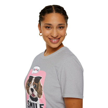 Cute Dog Smile T-Shirt, Dog Lover Gift, Pet Theme Apparel, Funny Animal Tee, Happy Summer Style