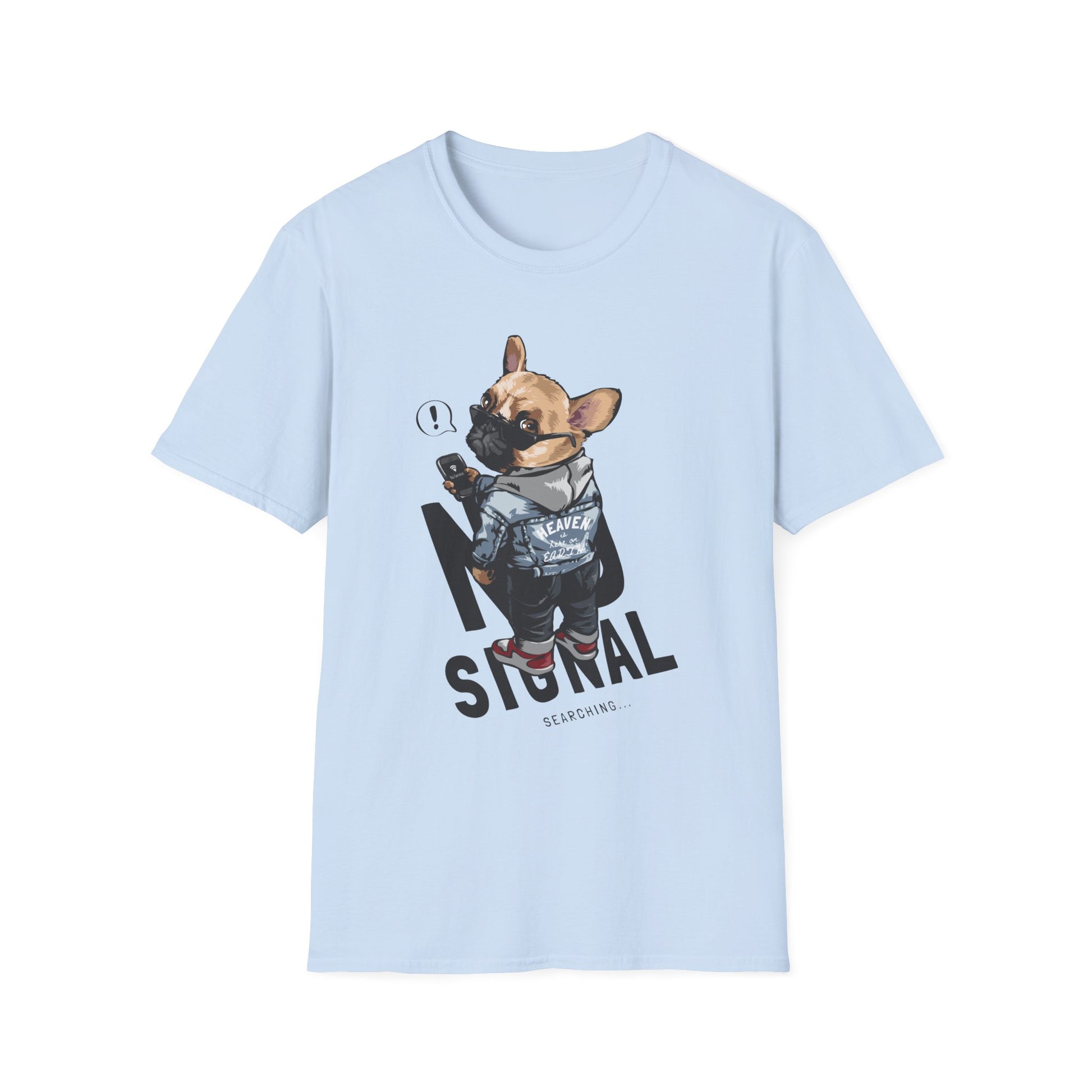 Cool Dog Graphic T-Shirt, Fun Pet Lover Tee, Casual Style for Any Occasion, Unique Gift for Dog Owners, Animal Lover Apparel Light Blue