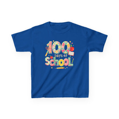 Kids School Celebration Tee - 100 Days of School, Class Shirt, Back to School Outfit, Fun Teacher Gift, Kids Education Apparel Royal