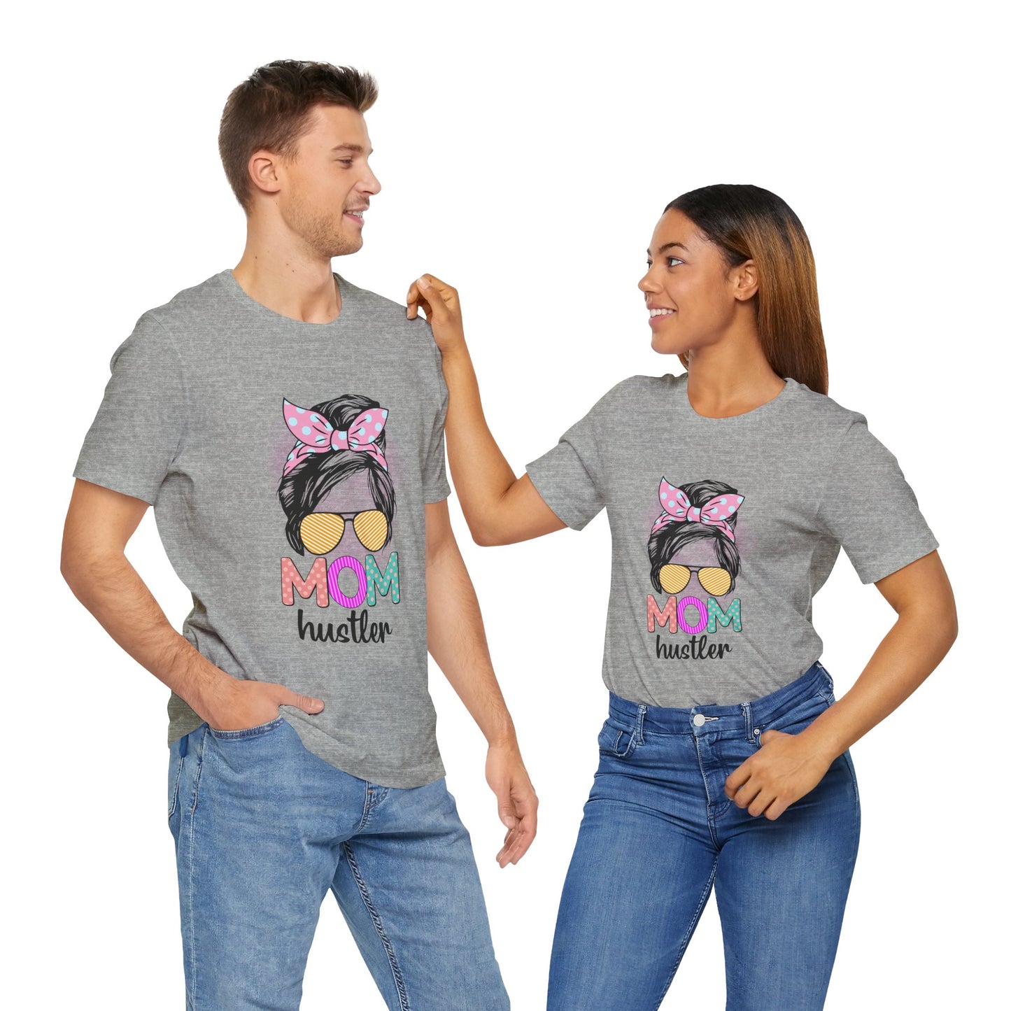 Mom Hustler Graphic Tee, Trendy Shirt for Moms, Mother's Day Gift, Motivational Tee, Casual Wear