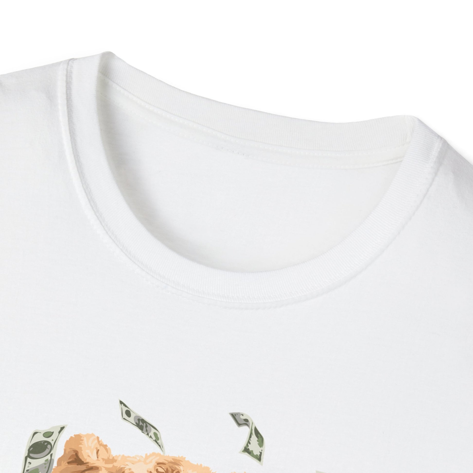 Rich Boy Graphic T-Shirt | Unisex Softstyle Tee | Cute Bear Design | Casual Wear | Gift for Kids | Birthday & Holiday