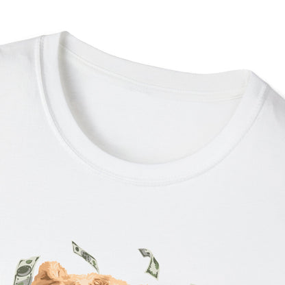 Rich Boy Graphic T-Shirt | Unisex Softstyle Tee | Cute Bear Design | Casual Wear | Gift for Kids | Birthday & Holiday