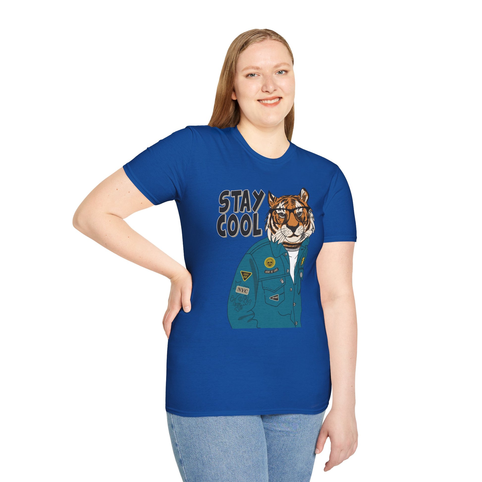 Cool Tiger Graphic T-Shirt | Stay Cool Tee, Unisex Sizes, Casual Wear, Gift for Animal Lovers, Everyday Style