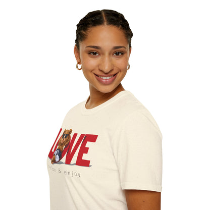 Love Bear Unisex Softstyle T-Shirt | Cute Casual Tee, Gift for Him/Her, Valentine’s Day, Birthday, Everyday Wear