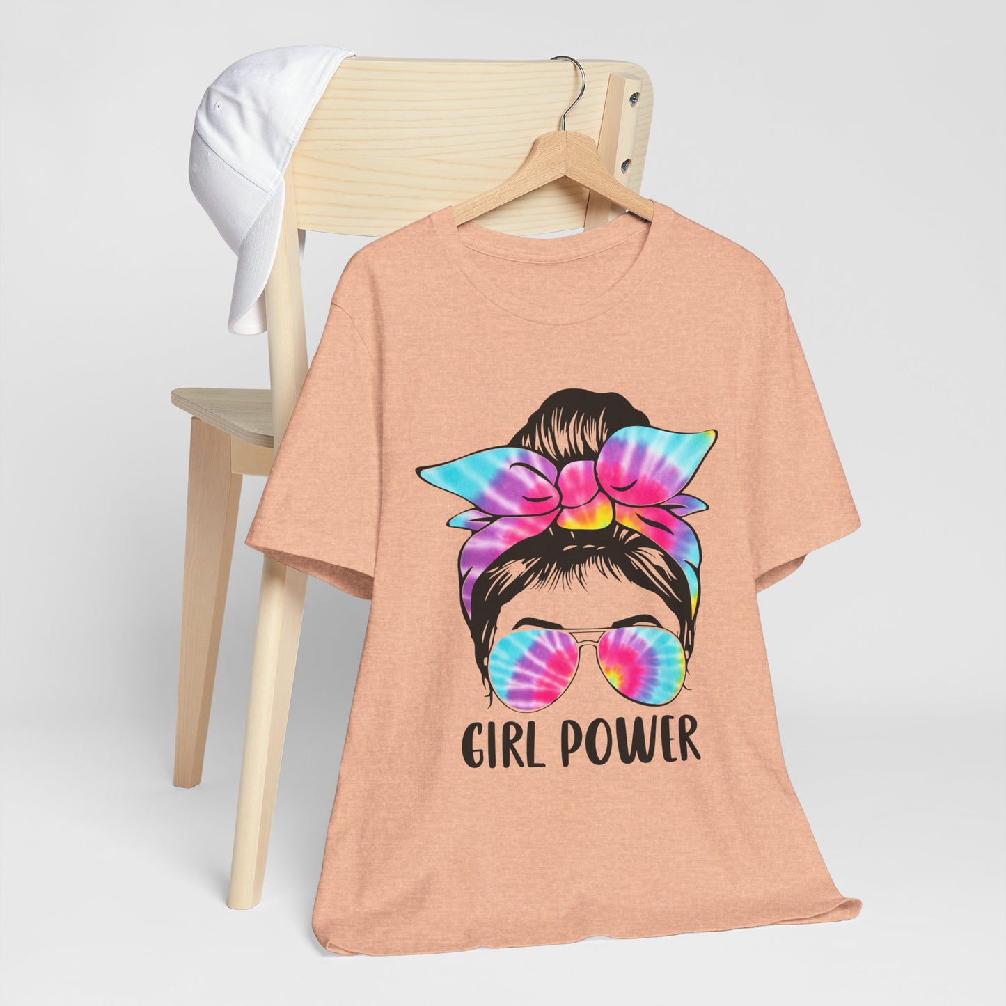 Girl Power Tie-Dye Tee, Unisex Short Sleeve Shirt, Feminist Apparel, Gift for Her, Casual Everyday Wear, Birthday Present