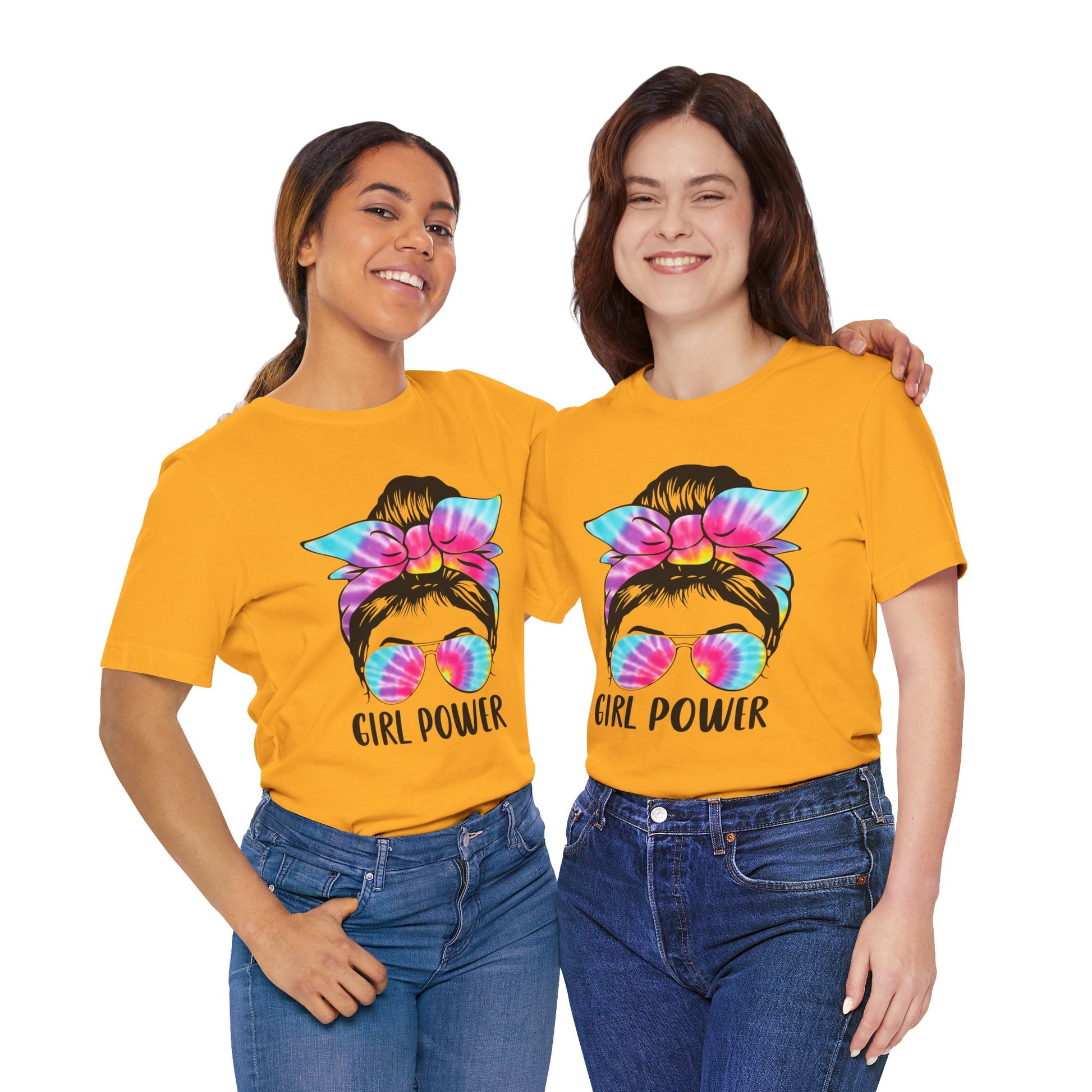 Girl Power Tie-Dye Tee, Unisex Short Sleeve Shirt, Feminist Apparel, Gift for Her, Casual Everyday Wear, Birthday Present