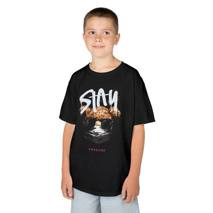 Kids Cool Graphic Tee - Stay Awesome Tee, Birthday Gift, Trendy Kids Apparel, Fun Graphic Top, Summer Style, Unique Gift for Kids