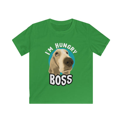 Kids Funny Pet Tee - I'm Hungry Boss Graphic T-Shirt, Gift for Dog Lovers, Birthday Present, Animal Tee, Cute Kid's Apparel Irish Green