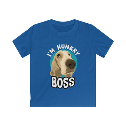Kids Funny Pet Tee - I'm Hungry Boss Graphic T-Shirt, Gift for Dog Lovers, Birthday Present, Animal Tee, Cute Kid's Apparel Royal