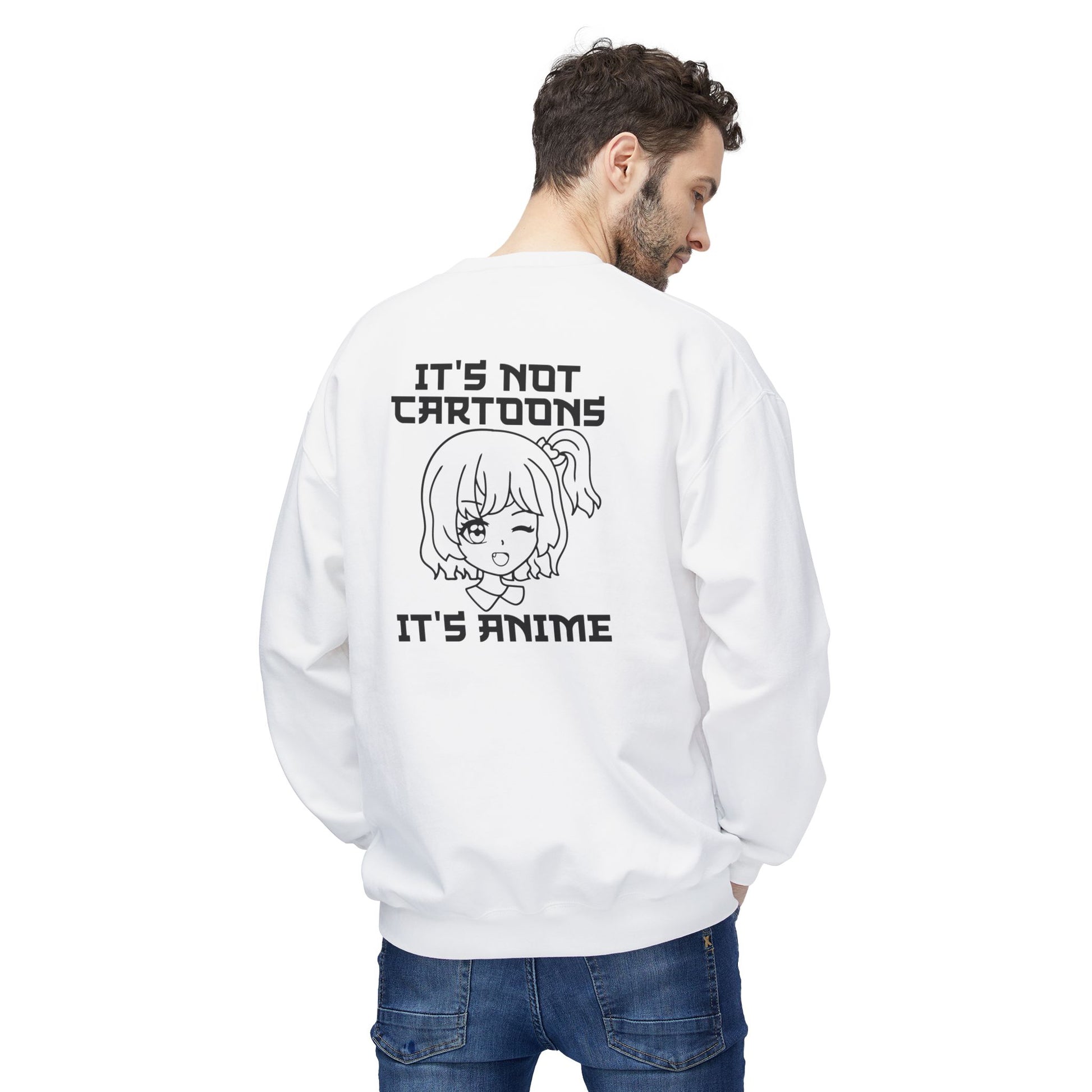 Anime Sweatshirt - It's Not Cartoons, Gift for Anime Fans, Casual Wear, Cozy Hoodie Alternative, Perfect for Conventions