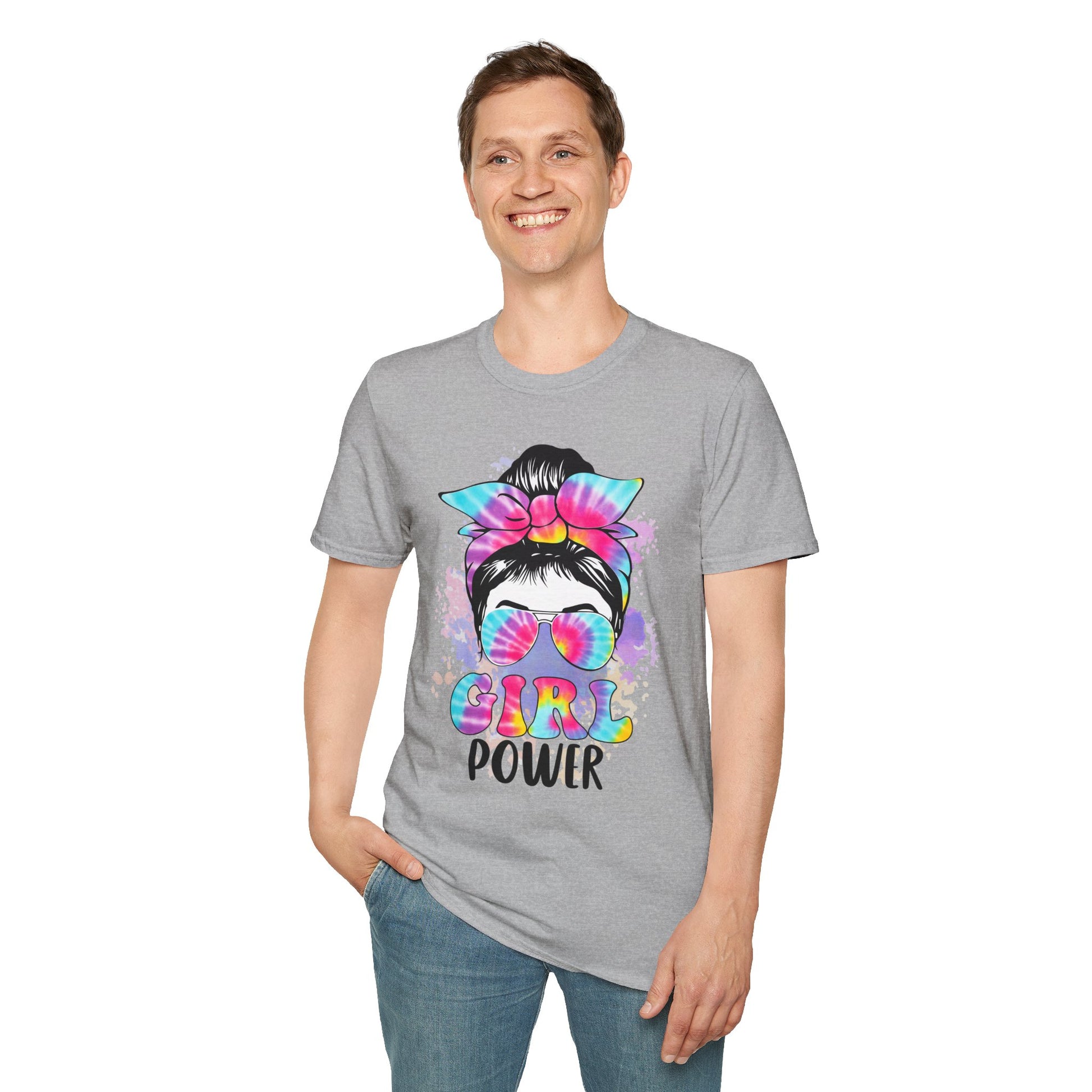 Colorful Girl Power T-Shirt | Cute Graphic Tee, Summer Fashion, Gift for Friends, Feminism Apparel, Casual Outfit