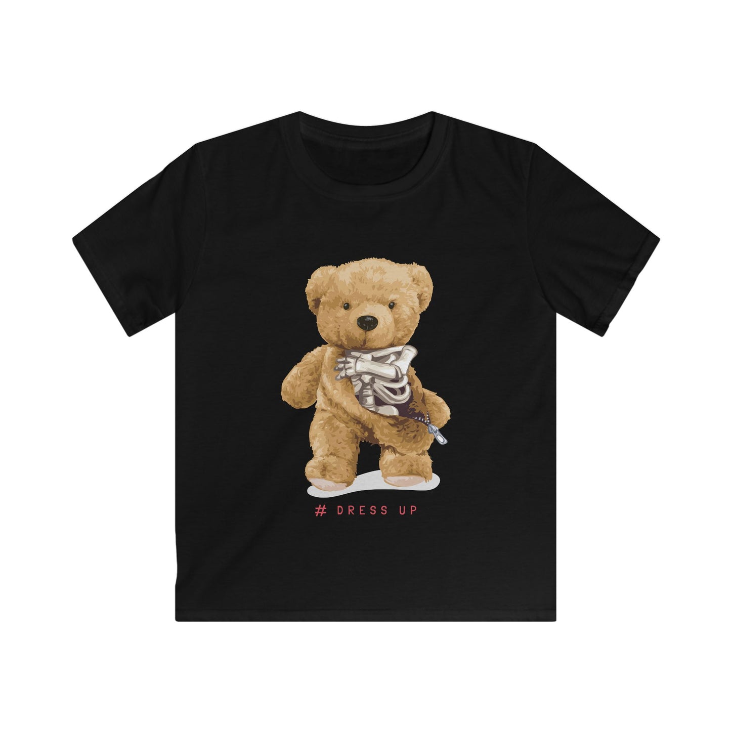 Cute Kids Teddy Bear Tee, Dress Up T-Shirt, Playful Children's Shirt, Birthday Gift for Kids, Cozy Casual Wear Black