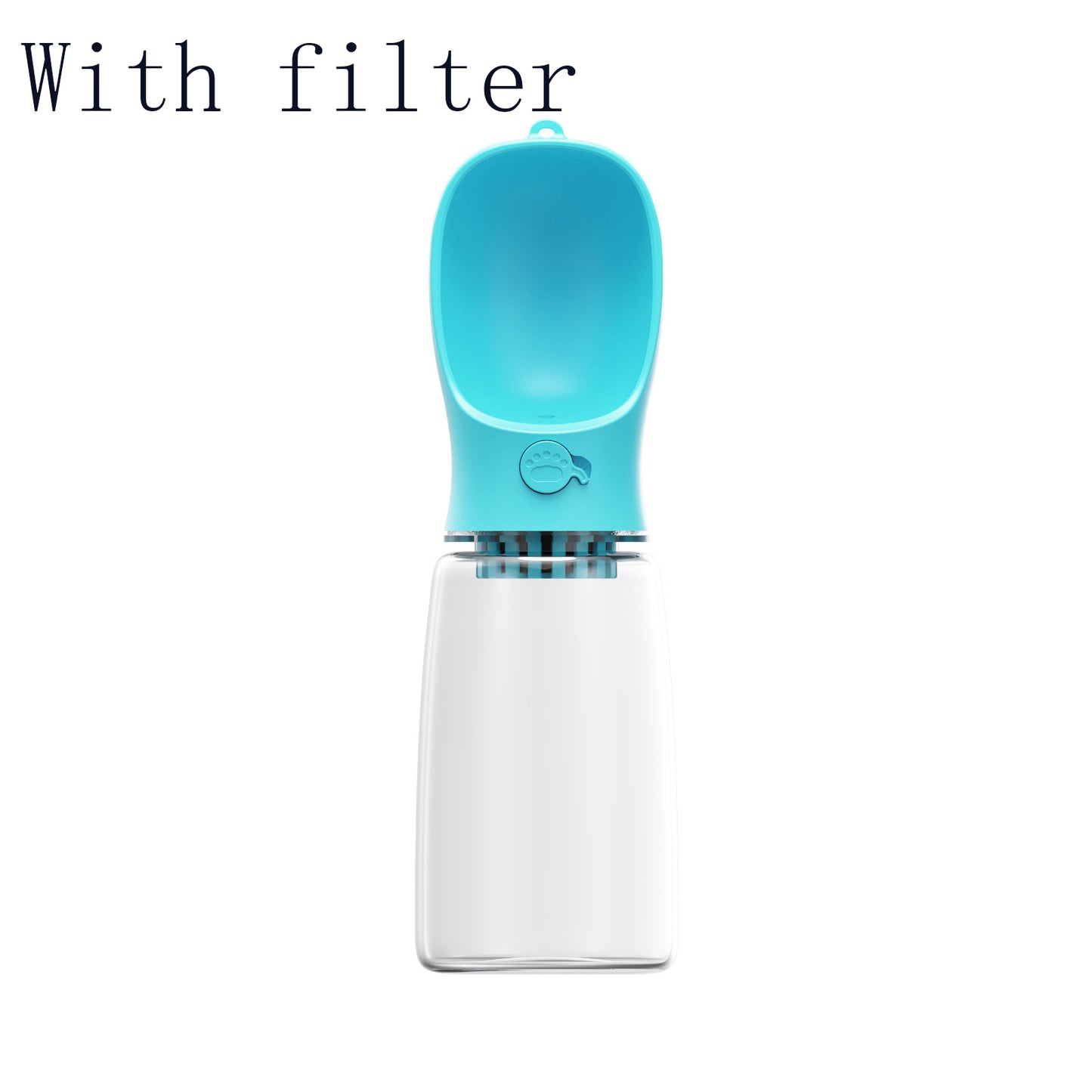 Pet Water Cup Outdoor Portable Water Bottle Blue With filter 550ML