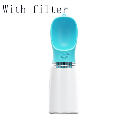 Pet Water Cup Outdoor Portable Water Bottle Blue With filter 550ML