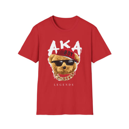 Trendy Graphic Tee: AKA Legends T-Shirt for Casual Wear, Gift for Bear Lovers, Stylish Summer Essential, Unisex Soft Tee Red