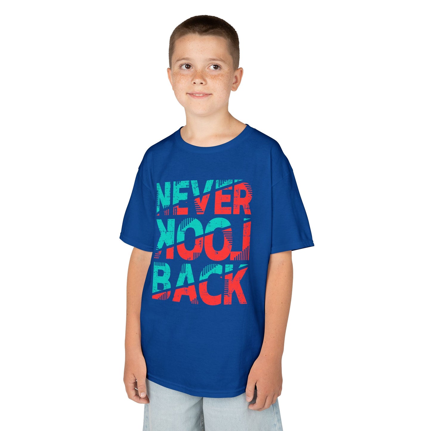 Never Look Back Kids Tee - Fun Graphic Tee, Youth Tee, Birthday Gift, Casual Wear, Motivational T-Shirt