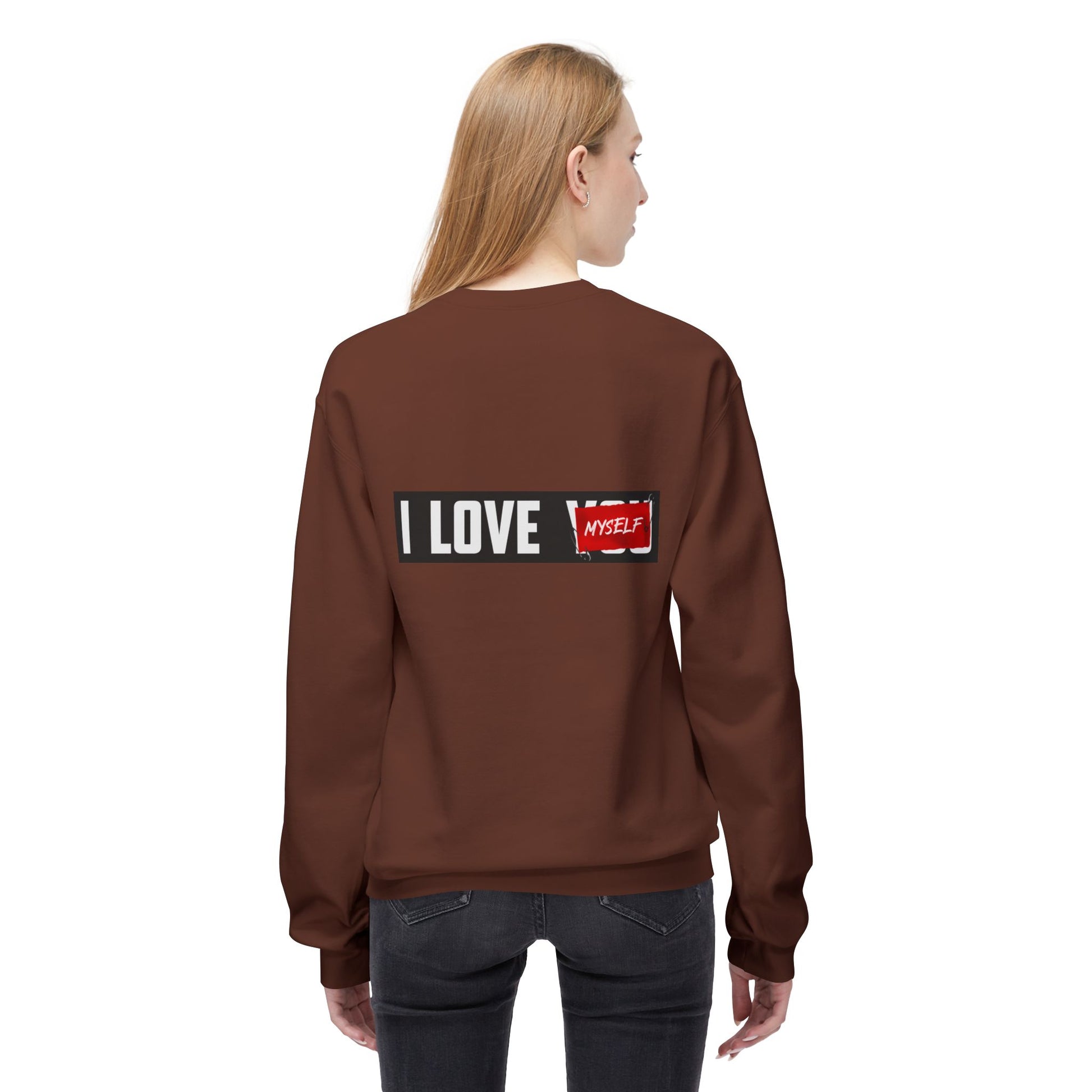 I Love Myself Sweatshirt - Cozy Unisex Fleece Crewneck, Self-Love Gift, Casual Wear, Confidence Apparel, Perfect for Birthdays