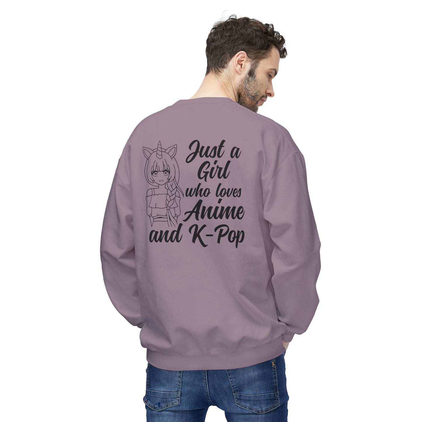 Anime & K-Pop Crewneck Sweatshirt, Cozy Gift for Fans, Cute Fashion for Anime Lovers, Perfect for Casual Outfits, Birthday & Holiday Gift