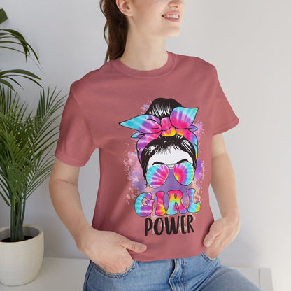 Empowering Girl Power Tee, Unisex T-Shirt for Girls, Feminist Apparel, Gift for Her, Cute Summer Top, Casual Statement Shirt