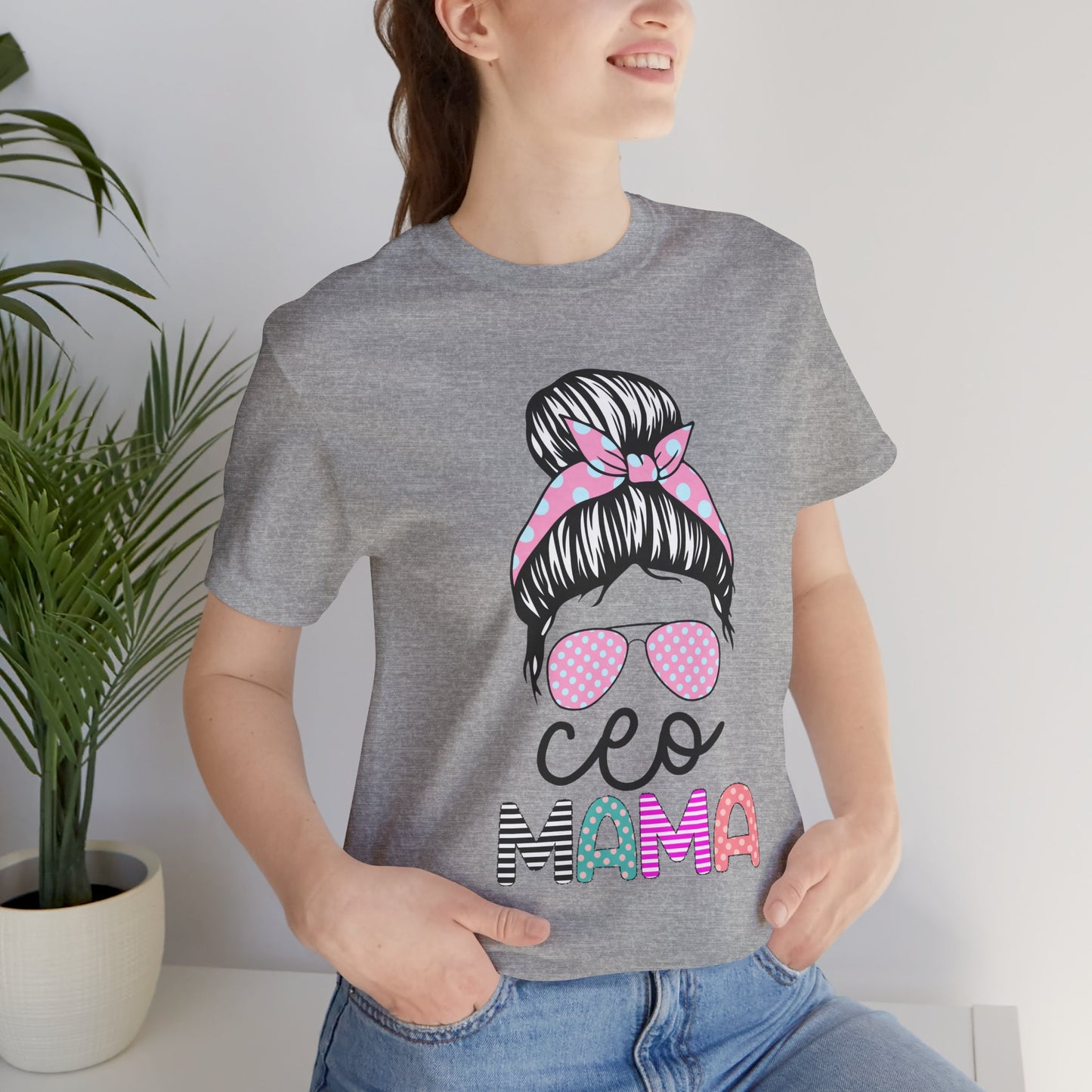 CEO Mama Graphic Tee, Unisex T-Shirt for Moms, Gift for New Mothers, Casual Summer Top, Fun Parenting Apparel, Mother's Day Gift