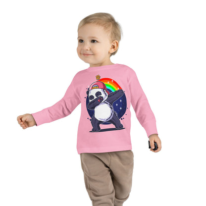 Adorable Panda Long Sleeve Tee for Toddlers - Cute, Funny, Stylish, Comfortable, Perfect for Playtime or Gifts